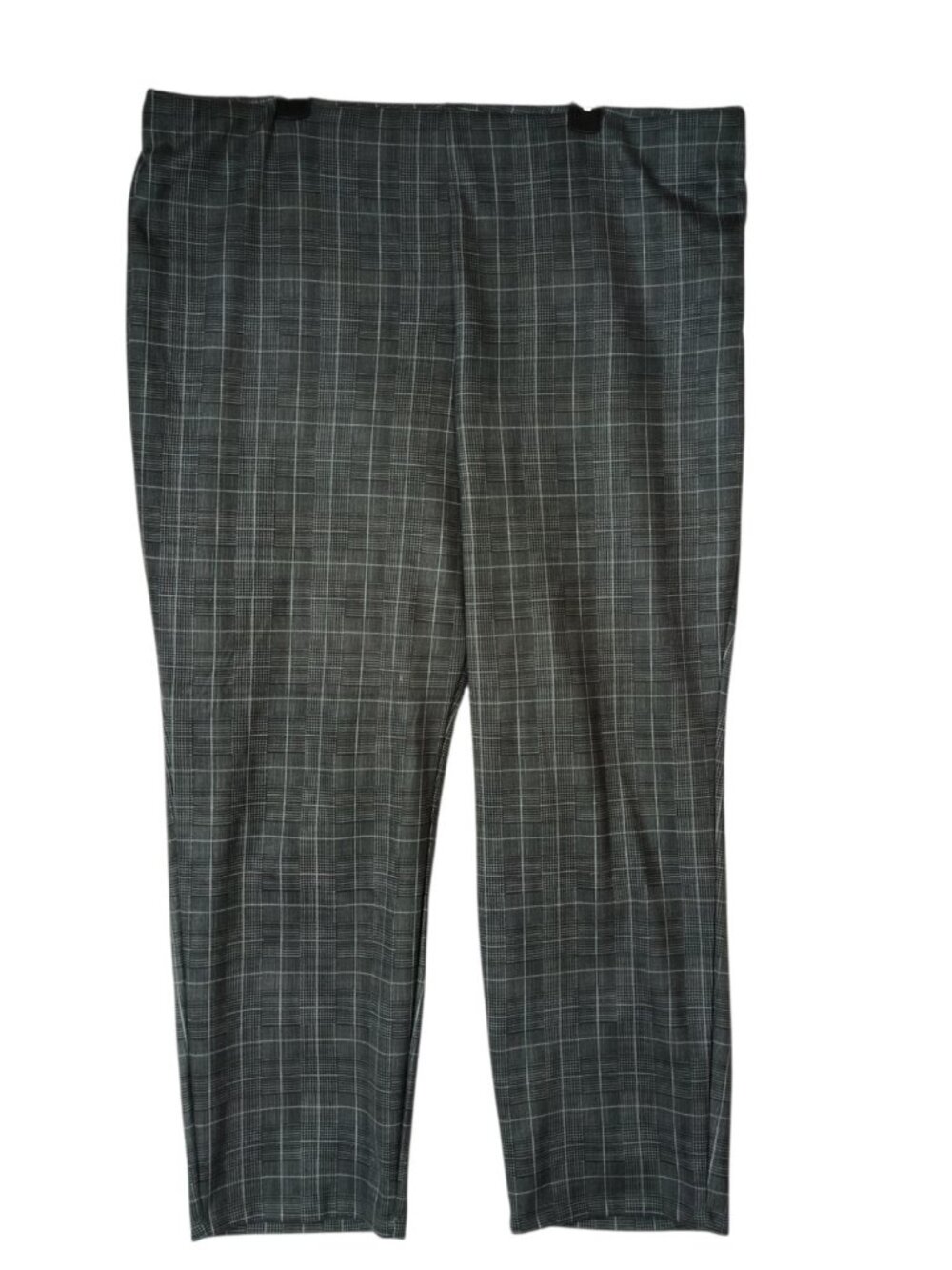 Philosophy Faux Suede Green Plaid Dress Pants Tummy Control  Plus Size 3X